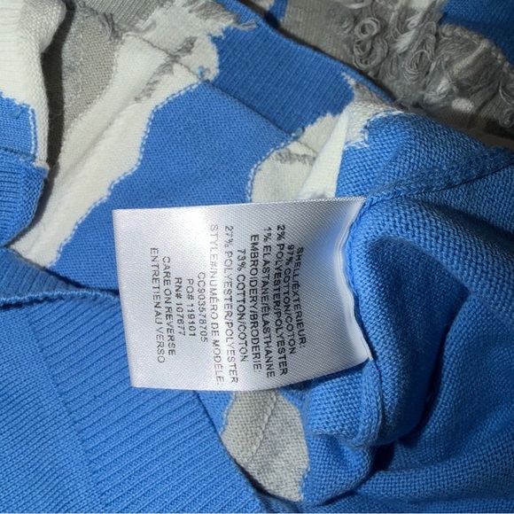 Alice + Olivia Connie Poodle Intarsia Sweater Sky Blue Small - Picture 13 of 13